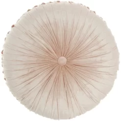 Sofia Pin Tuck Velvet Round Floor Cushion - Mina Victory -Art Wall Deals Store GUEST 87bdff81 77a2 4085 868d 7fbcdf9745b3
