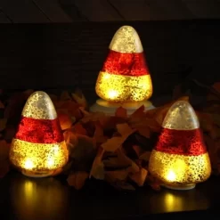 Mr. Halloween Mercury Glass LED Candy Corn Lights - 5"- Set Of 3 -Art Wall Deals Store GUEST 89ded84b 6899 479f a557 c1abb3adab31