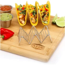 2 Lb Depot Premium Stainless Steel Stackable Taco Holders - Holds 2-5 Hard Or Soft Tacos, Five Styles Available - Set Of 2 -Art Wall Deals Store GUEST 8b3a1883 5884 4cc2 ab7f 311829fe1783