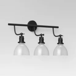 3-Light Industrial Glass Chandelier Matte Black - Threshold™ 6 3-Light Industrial Glass Chandelier Matte Black - Threshold™ -Art Wall Deals Store GUEST 8b477e9e 13f3 4457 9408 199e4130df5e