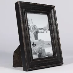 Lawrence Frames 4"W X 6"H Durham Weathered Black Wood Picture Frame 746546