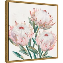 16" X 16" King Protea II By Isabelle Z Framed Canvas Wall Art - Amanti Art