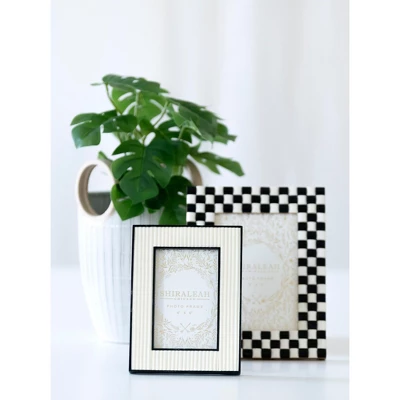 Shiraleah Black And White Ariston Woven 5x7 Picture Frame 1 Shiraleah Black And White Ariston Woven 5x7 Picture Frame