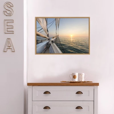 23" X 16" Sunset Cruise On The Western Union Schooner By Chuck Haney Danita Delimont Framed Canvas Wall Art - Amanti Art 5 23" X 16" Sunset Cruise On The Western Union Schooner By Chuck Haney Danita Delimont Framed Canvas Wall Art - Amanti Art - Image 5