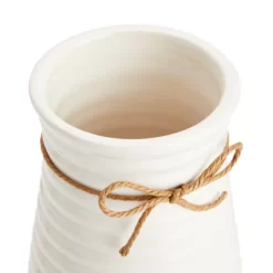 Farmlyn Creek 4 Piece Artificial White Roses, Fake Faux Flowers Plants With Ceramic Vase For Indoor Spring Home Decor -Art Wall Deals Store GUEST 92f47752 3dfd 4936 bdd2 bd5f35609570