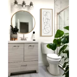 18" X 40" Sylvie Dancing Circles By Teju Reval Of SnazzyHues Framed Wall Canvas Gold - Kate & Laurel All Things Decor -Art Wall Deals Store GUEST 94a66e38 a4b4 48cc 9cc2 1339b043d2b8