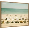 24" X 18" Seaside 3 By Carina Okula Framed Canvas Wall Art - Amanti Art