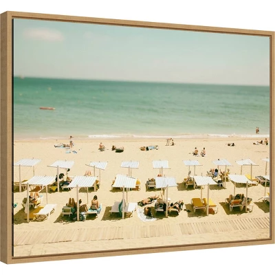 24" X 18" Seaside 3 By Carina Okula Framed Canvas Wall Art - Amanti Art 1 24" X 18" Seaside 3 By Carina Okula Framed Canvas Wall Art - Amanti Art