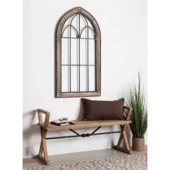 27" X 48" Rennel Window Pane Arch Wall Decor Rustic Brown - Kate And Laurel -Art Wall Deals Store GUEST 96897898 8059 4e35 9c7c 510cca715a59