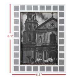 Tiled 5X7 Photo Frame Gray Acrylic, MDF & Glass - Foreside Home & Garden -Art Wall Deals Store GUEST 977e5019 ef97 4664 9740 6e9a28d8f3a1
