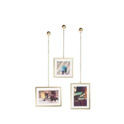 Fotochain Photo Display Frames Brass 3pk - Umbra