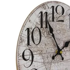 Northlight 12" Ivory And Black Battery Operated Round Wall Clock With World Globe Design -Art Wall Deals Store GUEST 98bda585 ca6a 475c 9146 5323de5a6e30