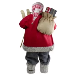 Northlight 4' Standing Santa Christmas Figure With Skis And Fur Boots -Art Wall Deals Store GUEST 996bdc1a 8855 4e23 a52f 33fd0209daa3