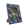 4x6 Inches Blue Wood, Resin & Glass Photo Frame - Foreside Home & Garden