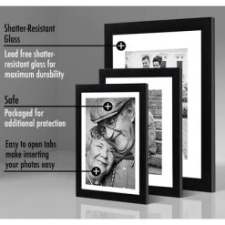 Americanflat Picture Frame Set Of 7 Pieces With Tempered Shatter-resistant Glass - Available In A Variety Of Sizes And Styles -Art Wall Deals Store GUEST a05c863b cdf5 4cfc b232 492465046971