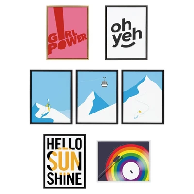 3pc Sylvie Downhill Skier Framed Canvas Wall Art By Rocket Jack Black - Kate And Laurel 4 3pc Sylvie Downhill Skier Framed Canvas Wall Art By Rocket Jack Black - Kate And Laurel - Image 4