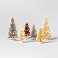 10pc Battery Operated Ceramic Christmas Village Set With Bottle Brush Trees - Wondershop™ White/Tan -Art Wall Deals Store GUEST a4b83105 129d 49b9 9b5c 9b8e80173d6b