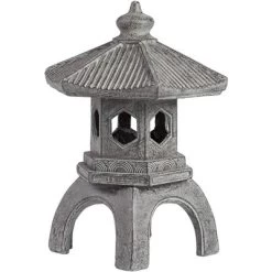 John Timberland Pagoda Statue Sculpture Garden Decor Indoor Outdoor Front Porch Patio Yard Outside Home Balcony Old Faux Stone Finish 16 1/2" Tall -Art Wall Deals Store GUEST a56695ec 3ab0 402e 9f27 02b797e5722b