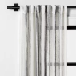 Vertical Stripe Curtain Sheer Gray/Cream - Hearth & Hand™ With Magnolia -Art Wall Deals Store GUEST aa4b19d6 e085 4e55 817f c9aa35ba50ba