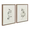 18" X 24" (Set Of 2) Sylvie Eucalyptus By Maja Mitrovic Of Makes My Day Happy Framed Wall Canvas Set Gold - Kate & Laurel All Things Decor