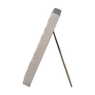 Cream Bubble Pattern 4x6 Inch Enamel Metal Decorative Picture Frame - Foreside Home & Garden 2 Cream Bubble Pattern 4x6 Inch Enamel Metal Decorative Picture Frame - Foreside Home & Garden - Image 2