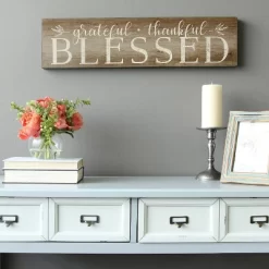Grateful Thankful Blessed Wall Art - Stratton Home Decor
