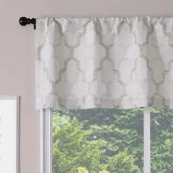 Kate Aurora Living Shabby Trellis Clover Rod Pocket Window Curtain Valances -Art Wall Deals Store GUEST af0cbd12 1a5f 4ea4 8ba8 c44264bf64ec