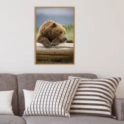 16" X 23" Bear Resting On A Beached Log By Paul Souders Danita Delimont Framed Canvas Wall Art Brown - Amanti Art 13 16" X 23" Bear Resting On A Beached Log By Paul Souders Danita Delimont Framed Canvas Wall Art Brown - Amanti Art -Art Wall Deals Store GUEST af8774ba 77c8 4478 a058 5ac2bdf24529