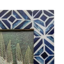 4x6 Inches Blue Wood, Resin & Glass Photo Frame - Foreside Home & Garden -Art Wall Deals Store GUEST afa8f362 1175 4636 8e4b 01193e170936