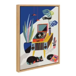 18" X 24" Slyvie Chill Out Saturday Framed Canvas Wall Art By Rachel Lee Natural - Kate And Laurel