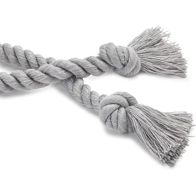 Okuna Outpost 4 Pack Gray Cotton Window Curtain Tiebacks Tie Backs, Rope Holdbacks Holder For Drapes, Home Decor, 29 In 4 Okuna Outpost 4 Pack Gray Cotton Window Curtain Tiebacks Tie Backs, Rope Holdbacks Holder For Drapes, Home Decor, 29 In - Image 4