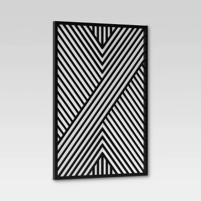 Geometric MDF Wood Wall Panel Black - Project 62™ 2 Geometric MDF Wood Wall Panel Black - Project 62™ - Image 2