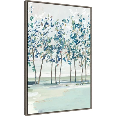 22" X 33" Blue Tree Ridge I By Isabelle Z Framed Canvas Wall Art Gray Wash - Amanti Art 1 22" X 33" Blue Tree Ridge I By Isabelle Z Framed Canvas Wall Art Gray Wash - Amanti Art