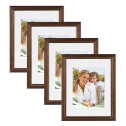 11" X 14" Matted To 8" X 10" Kieva Wall Frame Brown - DesignOvation