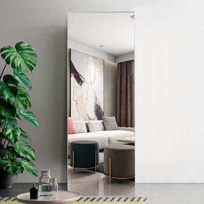 Kohana 64" X 21" Aluminum Alloy Framed Full Length Mirror Wall Mounted Leaning Against The Wall For Bedroom - The Pop Home 2 Kohana 64" X 21" Aluminum Alloy Framed Full Length Mirror Wall Mounted Leaning Against The Wall For Bedroom - The Pop Home - Image 2