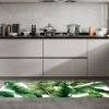 J&V TEXTILES 20" X 55" Oversized Cushioned Anti-Fatigue Kitchen Runner Mat (Green Leaves)