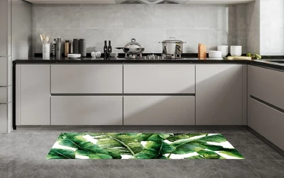 J&V TEXTILES 20" X 55" Oversized Cushioned Anti-Fatigue Kitchen Runner Mat (Green Leaves) 1 J&V TEXTILES 20" X 55" Oversized Cushioned Anti-Fatigue Kitchen Runner Mat (Green Leaves)