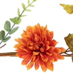 Northlight 5.5' X 6" Autumn Harvest Orange And Yellow Mums With Maple Leaves Garland - Unlit -Art Wall Deals Store GUEST ba131bbb 957f 4b90 a6ca b6a6629ec151