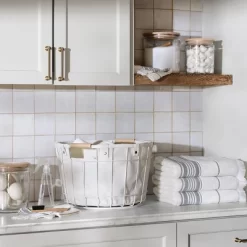 Wire & Fabric Laundry Hamper Sour Cream - Hearth & Hand™ With Magnolia -Art Wall Deals Store GUEST bd1a9ff9 9efb 4e55 9efa 921125c2aa2d