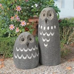 Design Toscano Oskar Ogling Outdoor Owl Garden Statue - Gray