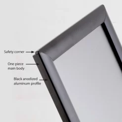 M&T Displays Opti Frame 8.5 X 11 In Wall Mount Front Loading Display Frame W/ Rounded Mitered Corners For Advertisements And Graphics, Black, 5 Count 7 M&T Displays Opti Frame 8.5 X 11 In Wall Mount Front Loading Display Frame W/ Rounded Mitered Corners For Advertisements And Graphics, Black, 5 Count -Art Wall Deals Store GUEST bfd334fd 6a3d 4233 a109 cfe499f16c15