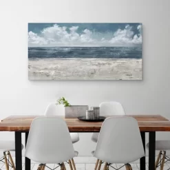 24" X 48" Beach Layers Light By Studio Arts Canvas Art Print - Masterpiece Art Gallery