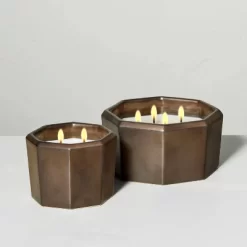 Octagonal Ceramic Salted Honey Fall Jar Candle Metallic Bronze - Hearth & Hand™ With Magnolia -Art Wall Deals Store GUEST c2d76d0f 821b 4b02 b2fe 1a79665ccca4