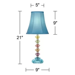 360 Lighting Bohemian Country Cottage Accent Table Lamp 21" High Teal Blue Stacked Glass For Bedroom Living Room Bedside Nightstand Office Kids Family 9 360 Lighting Bohemian Country Cottage Accent Table Lamp 21" High Teal Blue Stacked Glass For Bedroom Living Room Bedside Nightstand Office Kids Family -Art Wall Deals Store GUEST c38a1f2e 9786 4a38 8aaa 6c8d4a783bd5