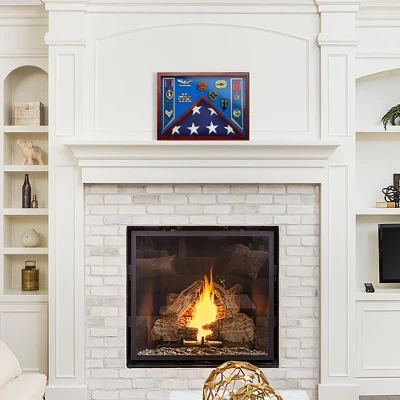 Reminded Military Shadow Box Display Case For Medals & Burial Flag - Solid Wood Cabinet With Velvet Insert 6 Reminded Military Shadow Box Display Case For Medals & Burial Flag - Solid Wood Cabinet With Velvet Insert - Image 6