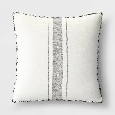 Oversized Placed Striped Square Throw Pillow - Threshold™ 5 Oversized Placed Striped Square Throw Pillow - Threshold™ - Image 5