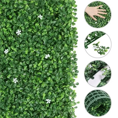 Yaheetech 20" X 20" Artificial Boxwood Hedge Panel Green 8 Yaheetech 20" X 20" Artificial Boxwood Hedge Panel Green - Image 8
