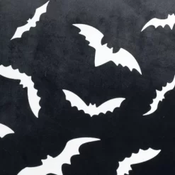 18"x18" Swarm Of Bats Halloween Square Throw Pillow Black - Lush Décor