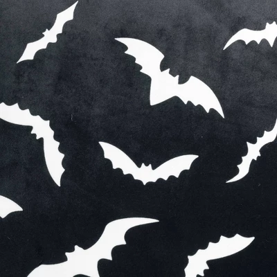 18"x18" Swarm Of Bats Halloween Square Throw Pillow Black - Lush Décor 1 18"x18" Swarm Of Bats Halloween Square Throw Pillow Black - Lush Décor