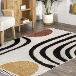 NuLOOM Stefanie Abstract Shapes Tassel Area Rug 17 NuLOOM Stefanie Abstract Shapes Tassel Area Rug -Art Wall Deals Store GUEST c7e1d217 8268 48bb ab78 8efef07ebdce